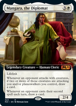 🔥 Mangara, the Diplomat Magic Core Set 2021 Bordless